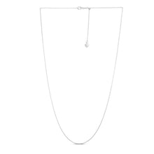 Load image into Gallery viewer, Adjustable Cable Chain in 14k White Gold (1.0mm)