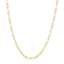 将图片加载到图库查看器,14K Yellow Gold Wide Paperclip Chain (3.3mm)