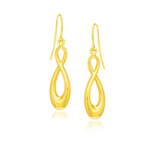 Load image into Gallery viewer, 14k Yellow Gold Polished Earrings in Infinity Design