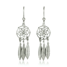 将图片加载到图库查看器,Sterling Silver Dream Catcher Dangle Earrings
