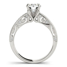 Load image into Gallery viewer, 14k White Gold Antique Pronged Round Diamond Engagement Ring (1 1/8 cttw)