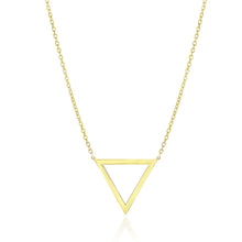Load image into Gallery viewer, 14k Yellow Gold Delta Symbol Chain Necklace