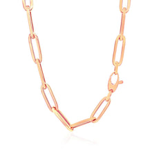 Load image into Gallery viewer, 14K Rose Gold Wide Paperclip Chain (6.1mm)