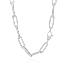 Load image into Gallery viewer, 14K White Gold Wide Paperclip Chain (6.1mm)