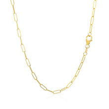 Load image into Gallery viewer, 14K Yellow Gold Delicate Paperclip Chain (2.1mm)