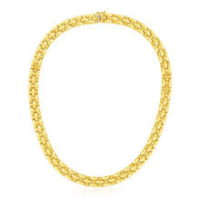 将图片加载到图库查看器,14k Yellow Gold Basket Weave Necklace