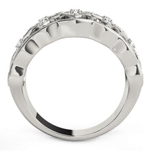 Load image into Gallery viewer, Diamond Studded Four Leaf Clover Motif Ring in 14k White Gold (1/4 cttw)