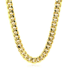 Load image into Gallery viewer, 9.0mm 14k Yellow Gold Semi Solid Miami Cuban Chain
