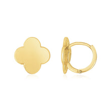 Load image into Gallery viewer, 14K Yellow Gold Polished Clover Stud Earrings