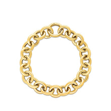 Load image into Gallery viewer, 14k Yellow Gold Round Link Bracelet (11.60 mm)