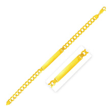 Load image into Gallery viewer, 14k Yellow Gold 8 1/2 inch Mens Narrow Curb Chain ID Bracelet
