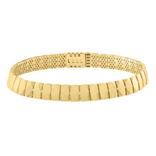 Load image into Gallery viewer, 14k Yellow Gold Diamond Shaped Tile Length Bracelet (7.10 mm)