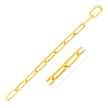 Load image into Gallery viewer, 14k Yellow Gold Lite Round Wire Paperclip Bracelet (8.5mm)