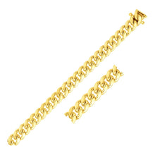Load image into Gallery viewer, 8.25mm 14k Yellow Gold Classic Miami Cuban Solid Bracelet