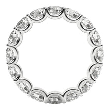 Load image into Gallery viewer, Round Cut Lab Grown Diamond Eternity Ring in 14k White Gold (4 cttw FG/VS2)