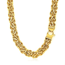 Load image into Gallery viewer, 14k Yellow Gold Byzantine Motif Chain Necklace