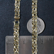 Load image into Gallery viewer, 14k Yellow Gold Byzantine Motif Chain Necklace