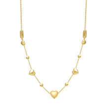 Load image into Gallery viewer, 14k Yellow Gold Puff Heart Adjustable Necklace