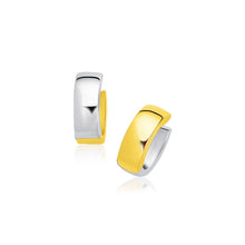 Load image into Gallery viewer, 14k Two-Tone Gold Snuggable Style Earrings