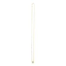 将图片加载到图库查看器,14k Yellow Gold MOP Evil Eye Necklace