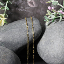 Load image into Gallery viewer, 18K Yellow Gold Fine Paperclip Chain (1.50 mm)