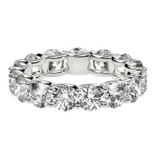 Load image into Gallery viewer, Round Cut Lab Grown Diamond Eternity Ring in 14k White Gold (5 cttw FG/VS2)