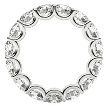 Load image into Gallery viewer, Round Cut Lab Grown Diamond Eternity Ring in 14k White Gold (5 cttw FG/VS2)