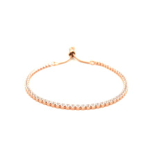 Load image into Gallery viewer, Adjustable Tennis Style Bracelet with Cubic Zirconia in Sterling Silver