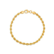 Load image into Gallery viewer, Silk Rope Chain Bracelet in 14k Yellow Gold (3.70 mm)