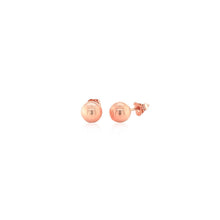 Load image into Gallery viewer, 14k Rose Gold Classic Round Shape Stud Earrings (6.0 mm)
