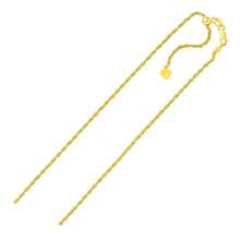 将图片加载到图库查看器,Sterling Silver in Yellow Finish 1.5mm Adjustable Rope Chain