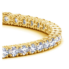 Load image into Gallery viewer, Lab Grown Round Diamond Tennis Bracelet in 14k Yellow Gold (8 cctw F/G VS2/SI1)