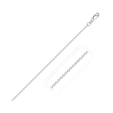 将图片加载到图库查看器,18k White Gold Diamond Cut Cable Link Chain (0.75 mm)