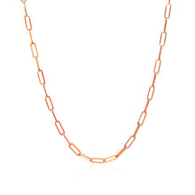 Load image into Gallery viewer, 14K Rose Gold Delicate Paperclip Chain (2.1mm)