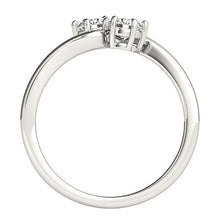 将图片加载到图库查看器,Solitaire Two Stone Diamond Ring in 14k White Gold (1/2 cttw)