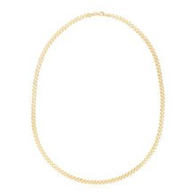 Load image into Gallery viewer, 14k Yellow Gold High Polish The Textured Fancy Chain Necklace (4mm)