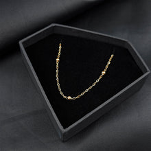 Load image into Gallery viewer, Stainless Steel Ball Rose Gold Tone PVD Station Necklace Satellite Chain Layering Necklace