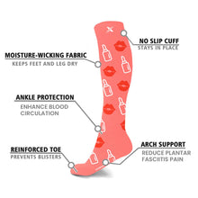 Load image into Gallery viewer, 6-Pairs: Women's Pain Relief And Recovery Knee High Compression Socks
