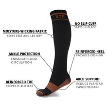 将图片加载到图库查看器,6-Pairs: Unisex Copper-Infused Knee High Compression Socks