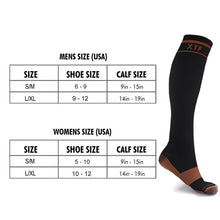 将图片加载到图库查看器,6-Pairs: Unisex Copper-Infused Knee High Compression Socks