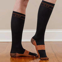 将图片加载到图库查看器,6-Pairs: Unisex Copper-Infused Knee High Compression Socks