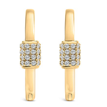 Load image into Gallery viewer, 10K White Gold 3/8 Cttw Lab Grown Diamond Heart Shaped Huggie Hoop Earrings