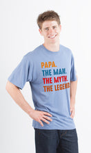 Load image into Gallery viewer, Papa, the Man, the Myth, the Legend Men's Bamboo Viscose/Organic Cotton Short Sleeve Graphic T-Shirt