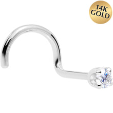 将图片加载到图库查看器,14k White Gold 2mm Moissanite Nose Ring