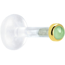 将图片加载到图库查看器,Solid 14K Yellow Gold 2mm Genuine Peridot Bioplast Push in Monroe