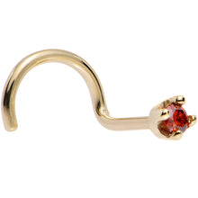 Load image into Gallery viewer, 14k Yellow Gold 2mm Lab Grown Red Diamond Nose Ring