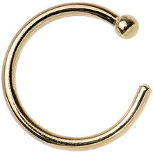 Load image into Gallery viewer, 18G 5/16 Solid 14K Yellow Gold Nose Hoop