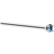 Load image into Gallery viewer, Solid 18K White Gold 1.5mm Genuine Blue Diamond Nose Ring