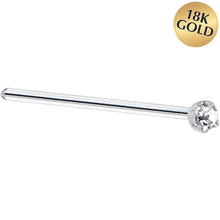 Load image into Gallery viewer, Solid 18K White Gold 1.5mm Genuine Diamond Nose Ring