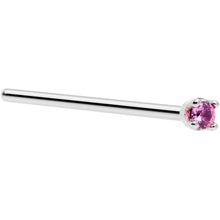 Load image into Gallery viewer, Solid 18K White Gold 1.5mm Genuine Pink Sapphire Nose Ring